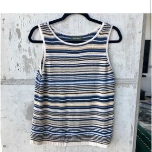 Eddie Bauer Knit Striped Sleeveless Top M